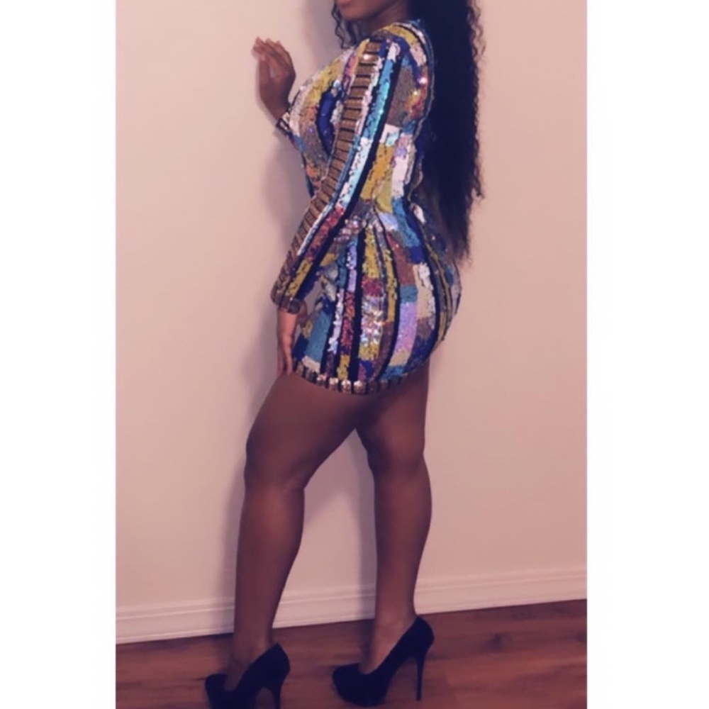 Colorful Sequined Dress